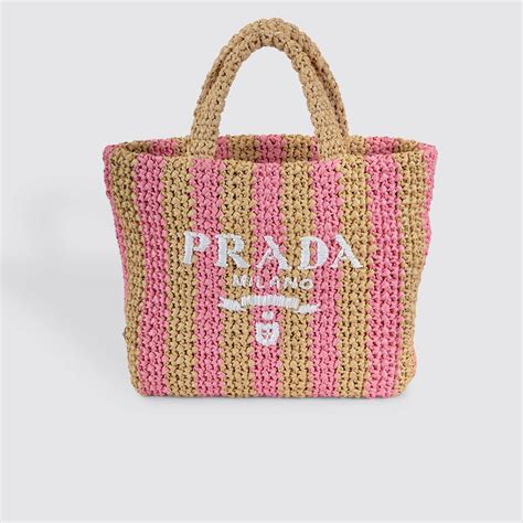 prada pink straw bag|farfetch prada beach bags.